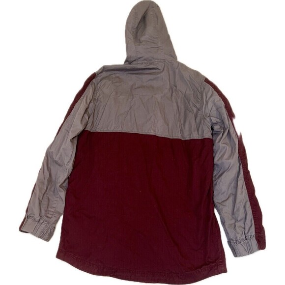 Dravus Men's Cotton Windbreaker Pouch Pocket Gorpcore Side Zip Hooded Size Large - Picture 5 of 12